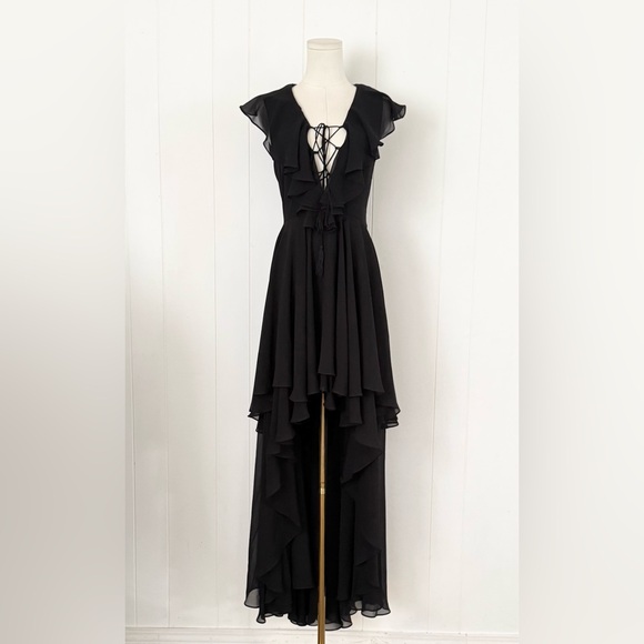 The Jetset Diaries Dio Maxi High Low Dress in Black Size Small - Picture 7 of 11